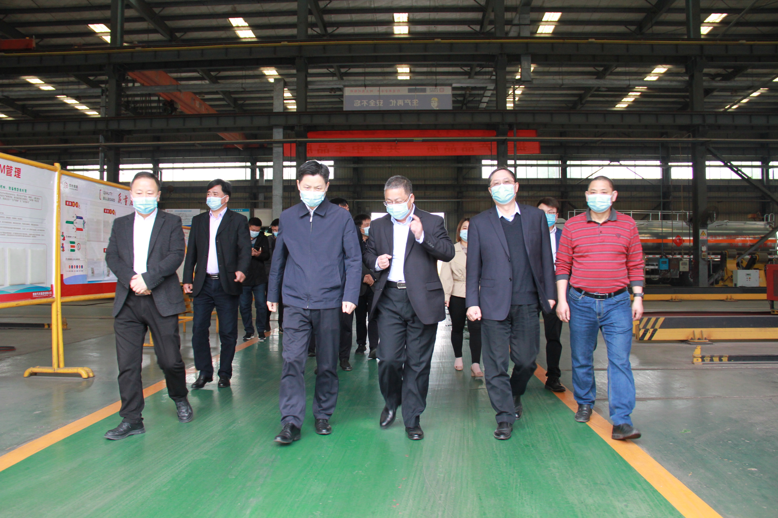 防疫情，促生產，市委常委副市長甘國棟一行蒞臨楚勝調研